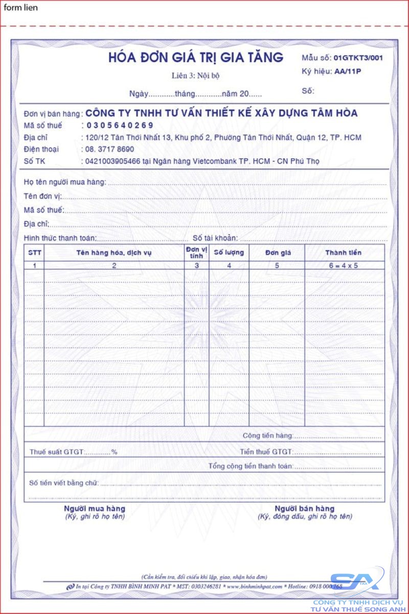 Hóa đơn đỏ đóng dấu treo