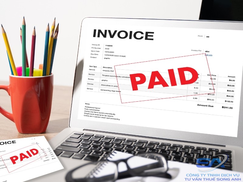 Hóa đơn đỏ đóng dấu treo