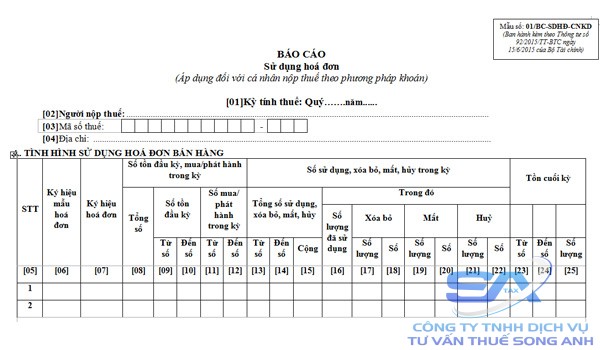 làm báo cáo thuế theo quý